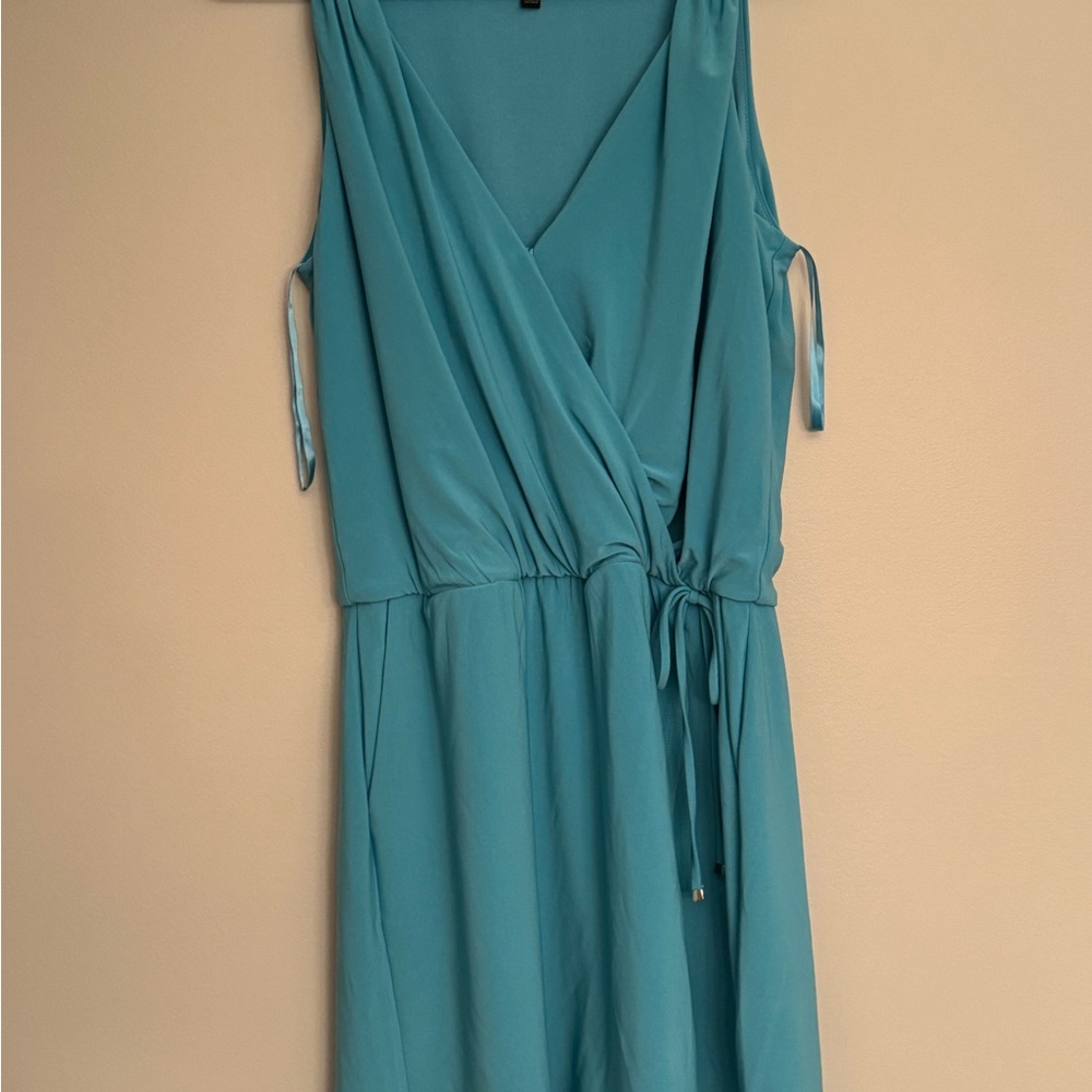 White House Black Market Blue Sleeveless Sundress